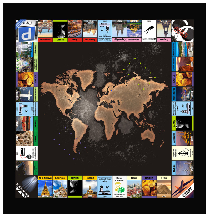 Custom field for Monopoly - Board games, Photoshop, Customization, With your own hands, Monopoly, My
