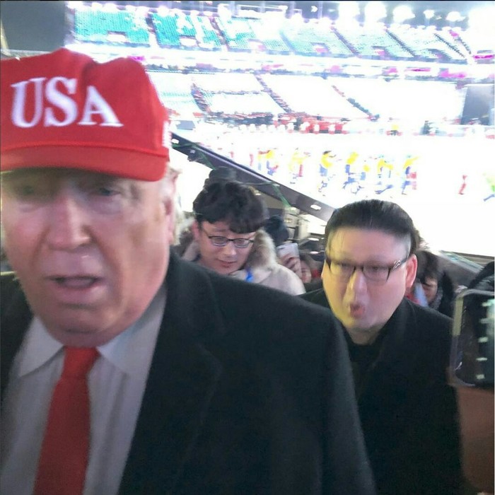 Трамп и Ким Чен Ын посетили олимпийские игры.