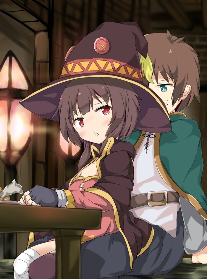 Anime Art - Konosuba, Megumin, Satou Kazuma, Anime Art