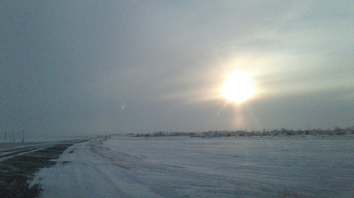 Photo - Steppe, Kazakhstan, My, The sun, Village