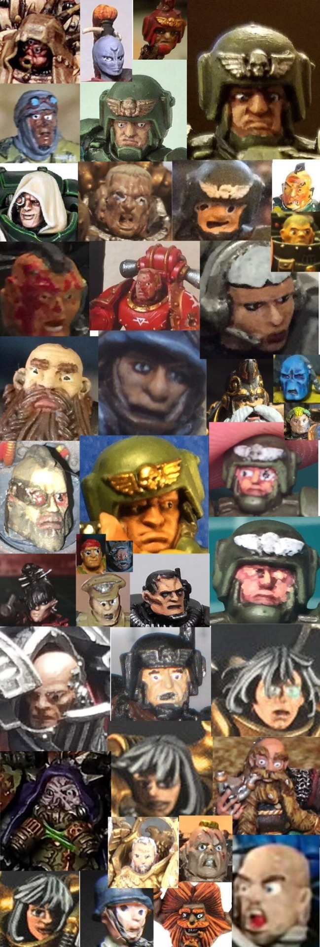 Faces of endless war - Warhammer 40k, Wh humor, Wh miniatures, Painting, Face, Longpost