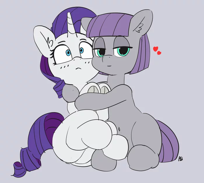 Maud Pie and her greatest treasure :3 - My little pony, Rarity, Maud pie, MLP Lesbian, Shipping