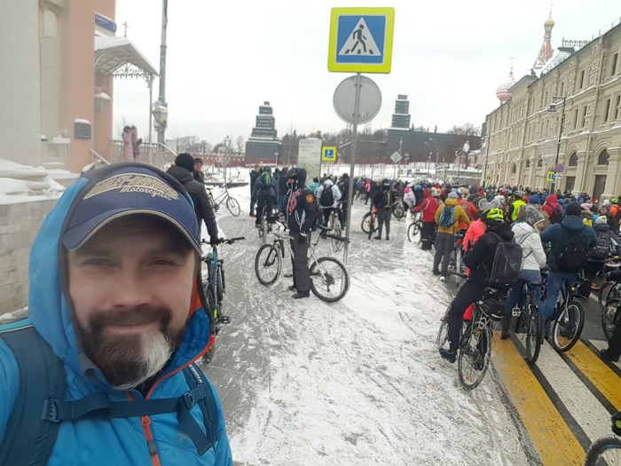 Winter Bike Parade `18 - My, Bike parade, Cyclist, Longpost
