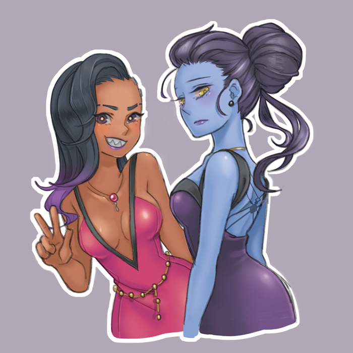 Sombra&Widowmaker Overwatch, Widowmaker, Sombra, 