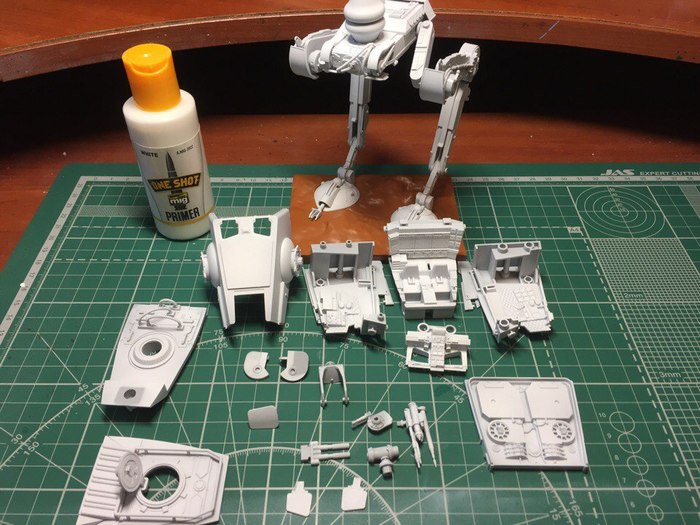 Painting model AT-ST from Bandai in 1/48 scale (interior) - My, Star Wars, Modeling, Bandai, Hobby, Stand modeling, My, At-St, Longpost