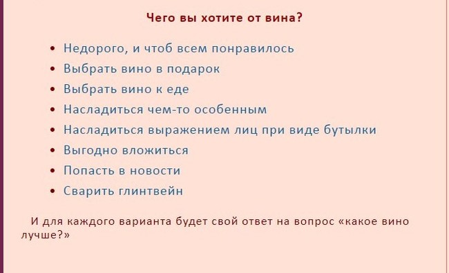 Чего вы хотите.. - Моё, Вино, Чего вы хотите, Выбор вина