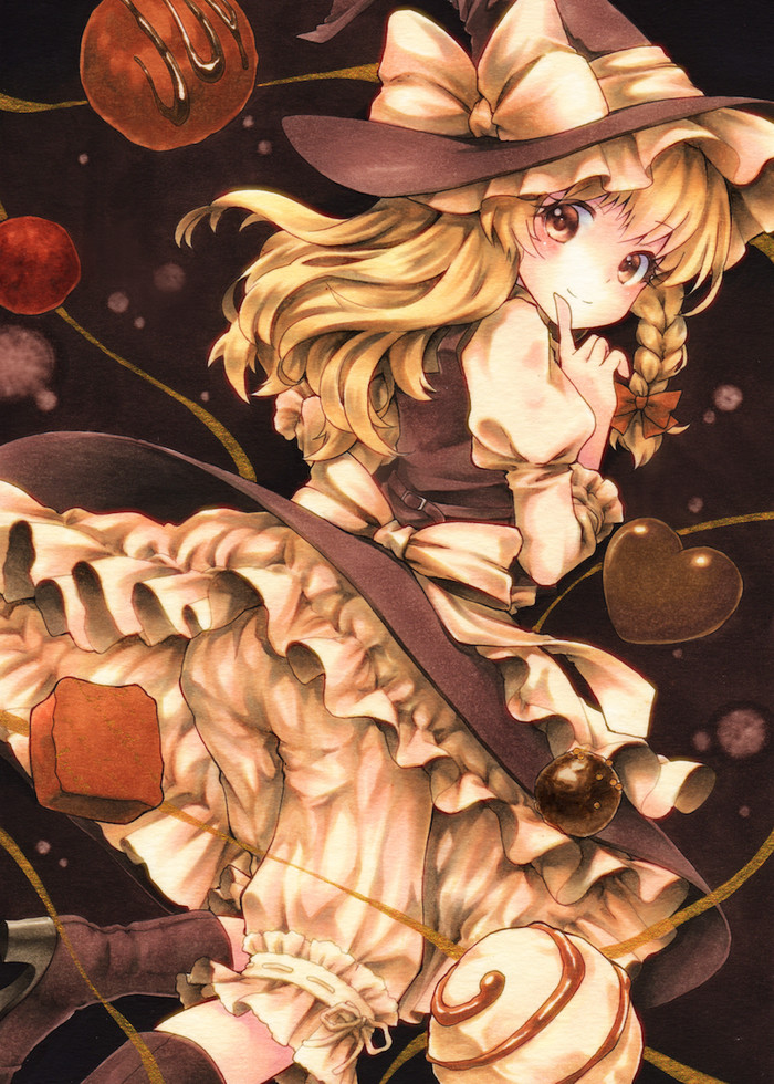 Шоколадная магия - Аниме, Anime Art, Touhou, Kirisame Marisa, Funnyfunny