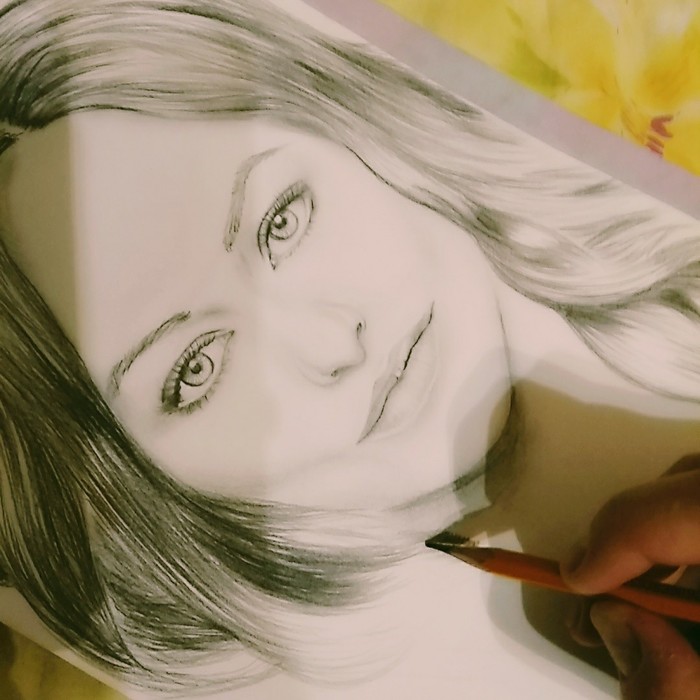 Thirteenth from Dr. House - My, Pencil drawing, Dr. House, Olivia Wilde, Artist, Drawings on request, Inspiration, Portrait, Longpost