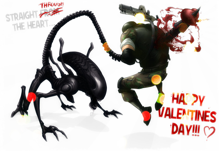 Happy Valentine's Day! - Holidays, Valentine's Day, Valentine, Images, Xenomorph