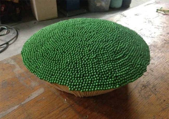 An enthusiast glued a sphere of 42,000 matches for a whole year - Matches, Longpost, Hobby, , Video, Images, Not mine