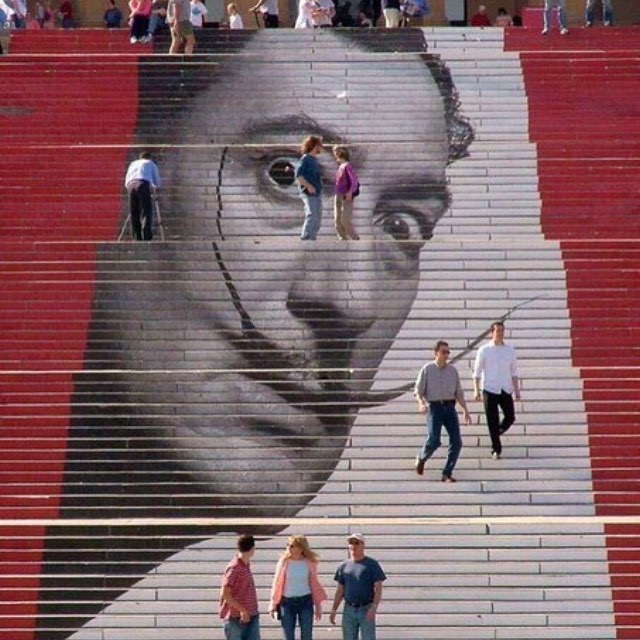 Dali stairs - The photo, Salvador Dali, Stairs