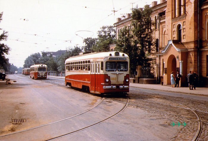 Moscow trams in 1959 - Tram, , Moscow, Longpost