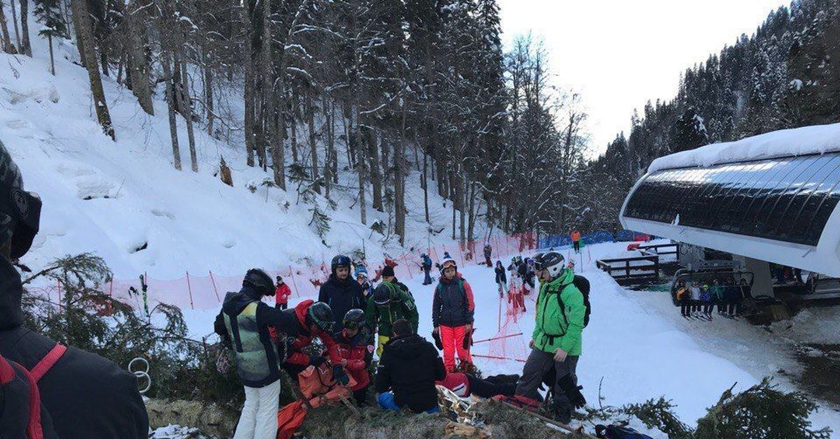 Трагедия на лыжной трассе в сочи. Случай в горах красная Поляна.