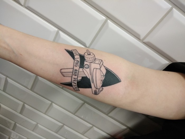Tattoo Star Trek - Art, Sketch, Friday tag is mine, My, Longpost, Geek, Tattoo, Tattoo, My