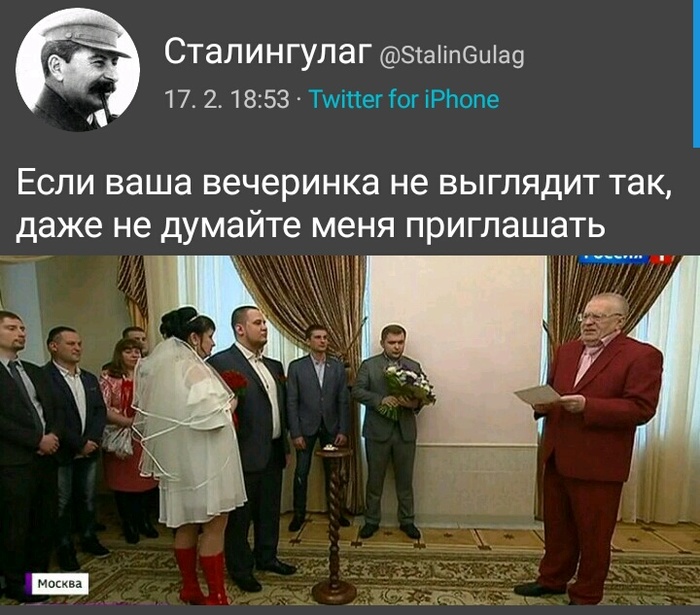 Wedding. - Politics, Elections, Vladimir Zhirinovsky, Stalingulag, Wedding, Party