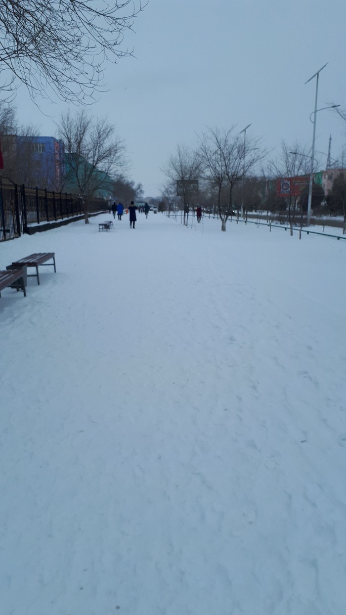 Winter - My, Snow, Winter, Story, Kazakhstan, Zhanaozen, Longpost