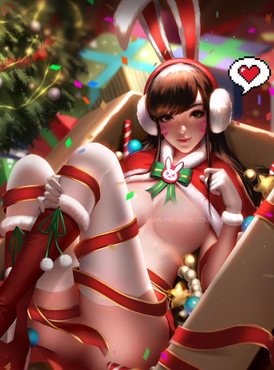 Christmas D.va Liang Xing, Overwatch, Dva, Anime Art, DeviantArt, 