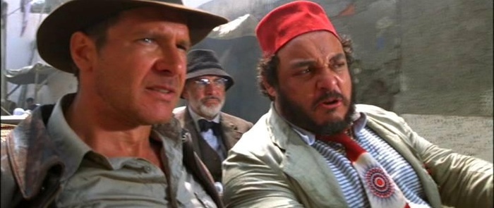 Rare frame - Screenshot, Indiana Jones, Harrison Ford, Sean Connery, John Rhys-Davies