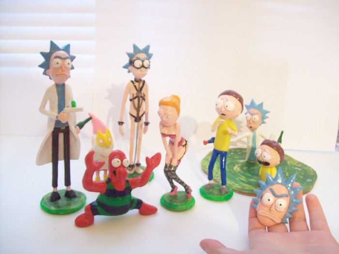 Figurines made of polymer clay. Rick and Morty - NSFW, My, Rick and Morty, Polymer clay, Needlework without process, , Figurine, Zoidberg, Sculpture, Miniature, Figurines