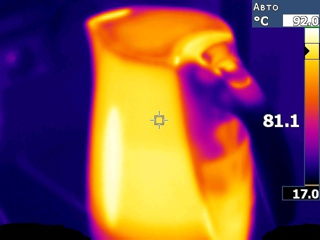 Как закипает чайник на термографе - Моё, Термограмма, Чайник, Длиннопост