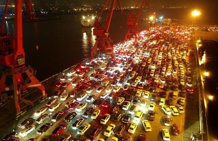 Build more lanes and go! - Traffic jams, China, Chinese New Year, Ferry