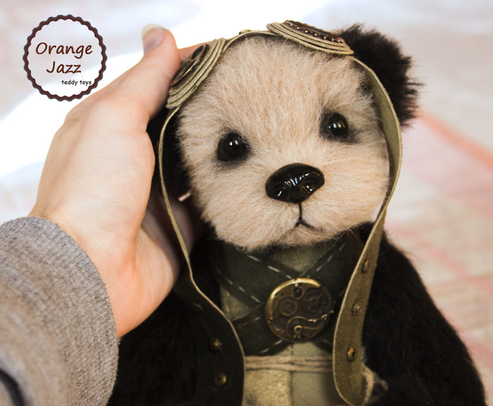 Panda teddy Roni. - My, Teddy bear, Teddy's friends, Panda, Soft toy, Author's toy, Needlework without process, Toys, Longpost