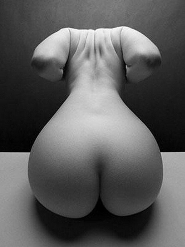 Jops with handles. And not only - NSFW, , Longpost, Erotic, Black and white photo