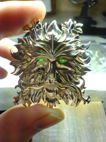 Greenman bracelet - My, Silver, A bracelet, Handmade, Longpost