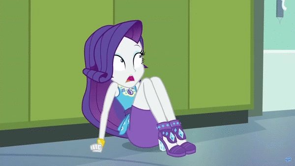 Come with me, if you wanna live - My little pony, Rarity, Bulk Biceps, GIF, Equestria girls