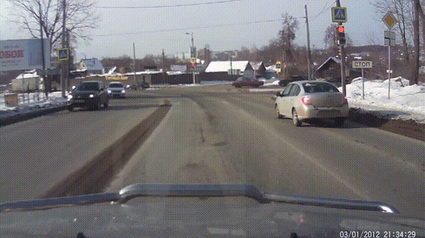 You shall not pass! ДТП, Фура, Контейнер, Упало, Повезло, Гифка, Видео