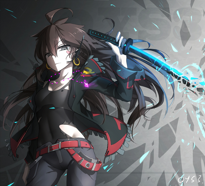 A thousand-night sword - Аниме, Anime Art, Bai yemeng, Anime Original, Pixiv