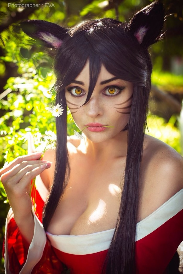 Девушки и ушки) - League of Legends, Косплей, Ahri, Длиннопост