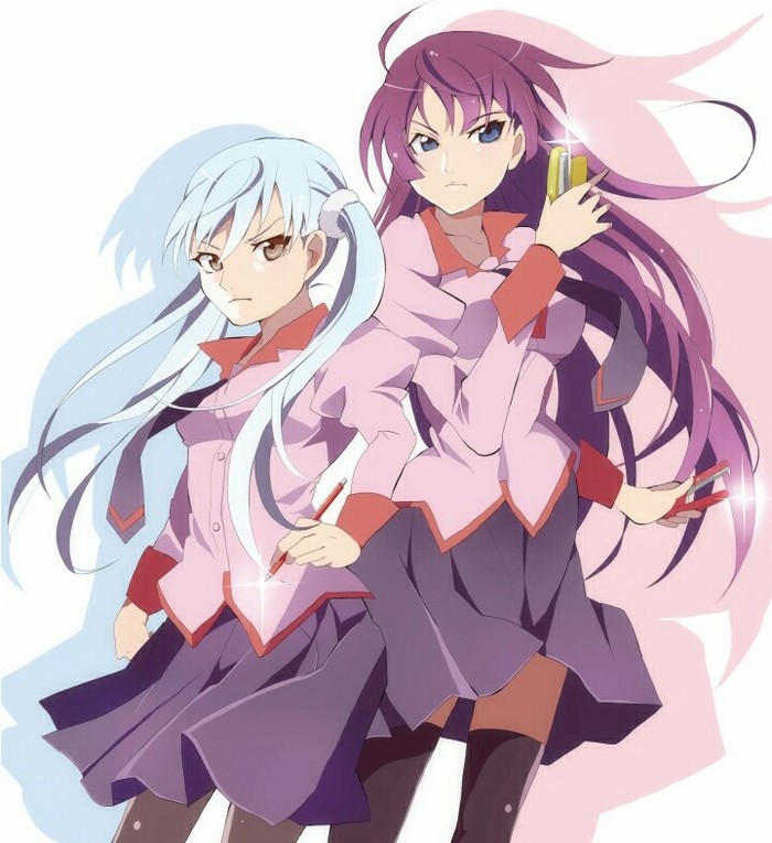 Sodachi Squad - Anime, Anime art, Monogatari series, Sodachi oikura, Hitagi senjougahara