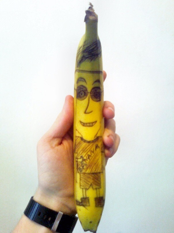 When just eating a banana is no longer interesting =) - My, Banana, Thread, Фрукты, Carving