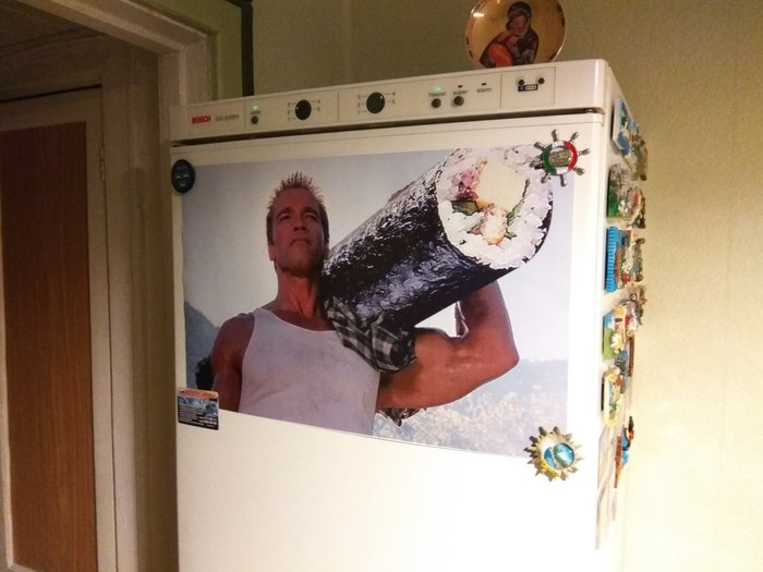 I've wanted to do this for a long time - My, Commando, Arnold Schwarzenegger, Rolls, The photo, Refrigerator, Photoshop