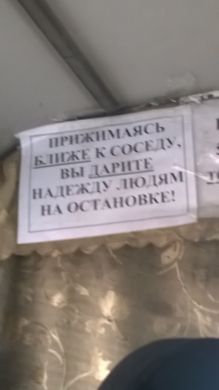 Дари надежду, всяк сюда входящий! - Моё, Маршрутка, Ростов-на-Дону, Надежда