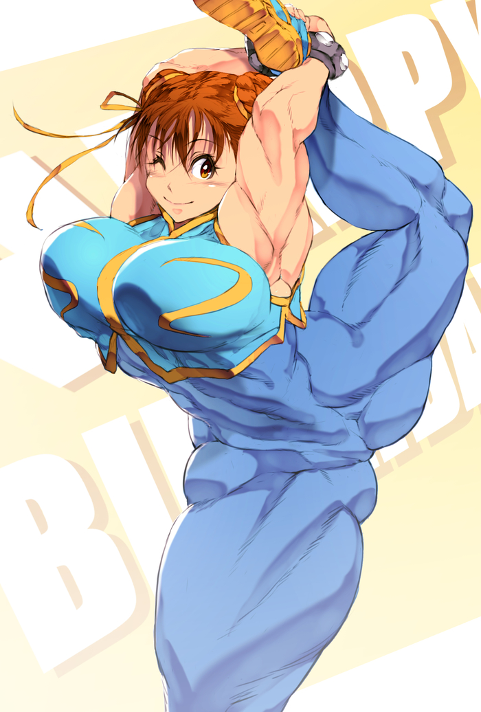 Chun-Li - Jin-Jin, Арт, Крепкая девушка, Street Fighter, Chun-Li, Аниме, Anime Art, Спортивные девушки