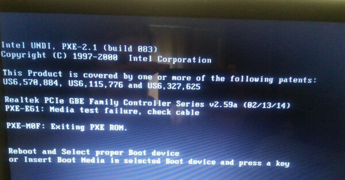 Intel pxe rom