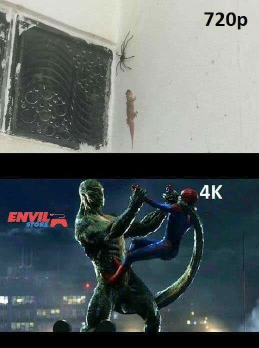 HD Ready VS 4K - , Spiderman, Lizard, Lizard, The Amazing Spider-Man: High Voltage