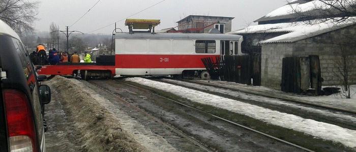 Multi-track drifting in Donetsk - , Donetsk, Tram, Incident