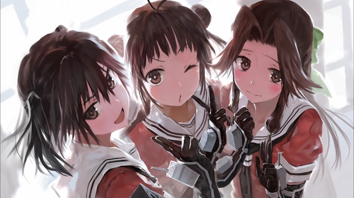 Sendai sisters - Kantai Collection, Sendai, Naka, Jintsuu, Аниме, Anime Art