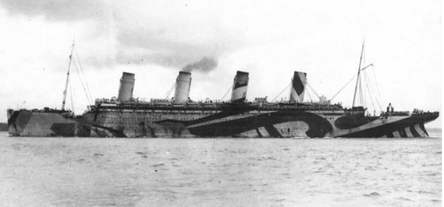 blinding camouflage - , Story, Ship, Camouflage, World War I, Longpost, Historical photo