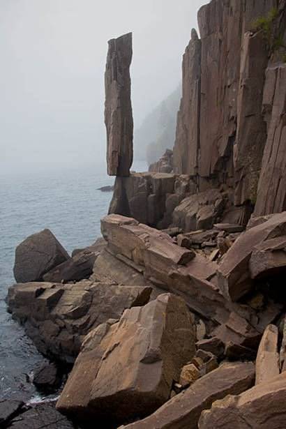 balancing rock - Break, Canada, Nature, The rocks