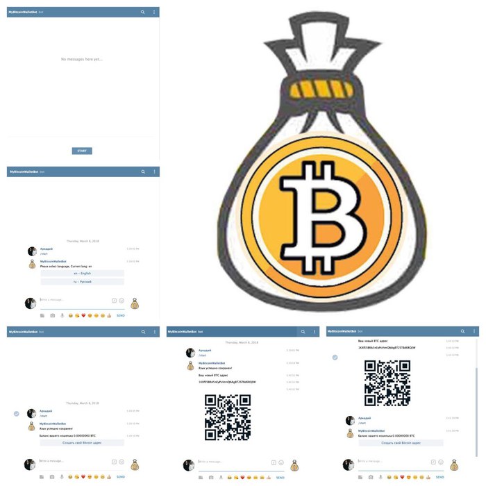 Bitcoin wallet in telegram messenger? Easily! - My, Wallet, Currency exchange, Bitcoins, security, Storage, Telegram bot, Messenger, Mobile