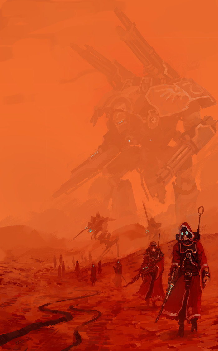 Defenders of Mars - Warhammer 40k, Wh Art, Mars, Titanium, Sand, Art