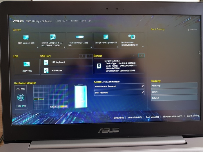 Помогите разобраться с ноутом - Ноутбук, Bios, Asus, Длиннопост