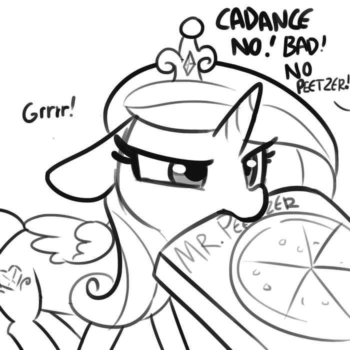 Cadance no! Bad! No peetzer!