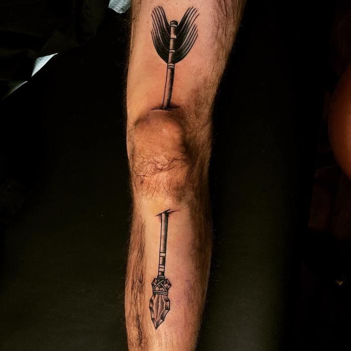 Who joked about the arrow in the knee? - Arrow to the knee, Arrow, Knee, Tattoo, Skyrim