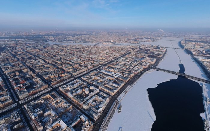 Peter, Vaska, the sun - My, Saint Petersburg, Aerial photography, Панорама, Photosphere, Neva, Vasilievsky Island