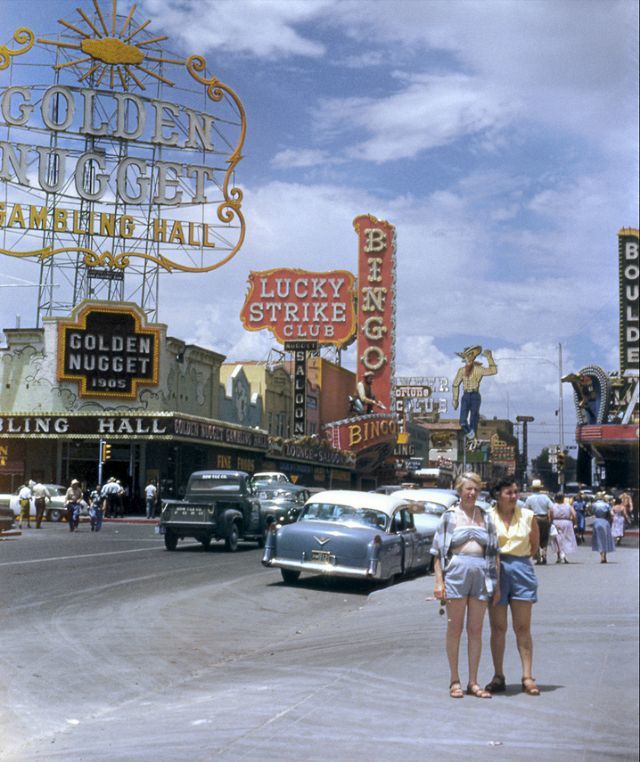 Las Vegas in the 50s. - Las Vegas, USA, Longpost, Retro, The photo